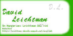 david leichtman business card